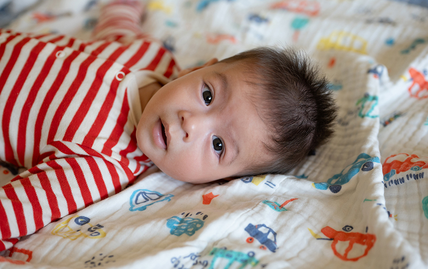 baby awake in crib